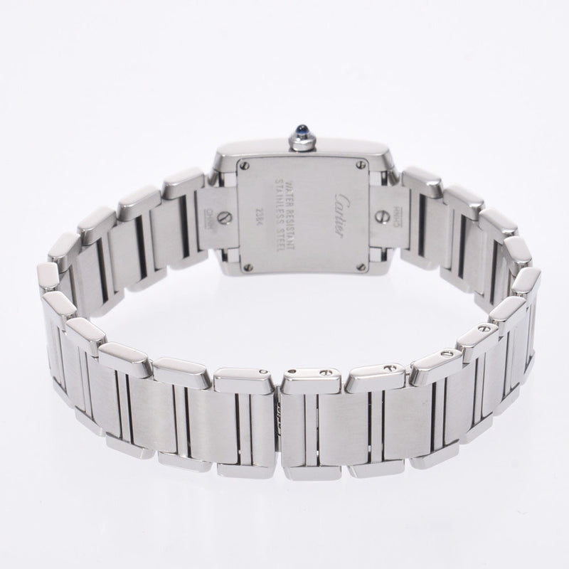 CARTIER CARTIAR TANKFRANÇASESM2384女士SS WATH QUARTZ象牙色字符A-and排名使用Sinkjo