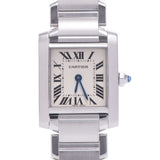 CARTIER CARTIAR TANKFRANÇASESM2384女士SS WATH QUARTZ象牙色字符A-and排名使用Sinkjo