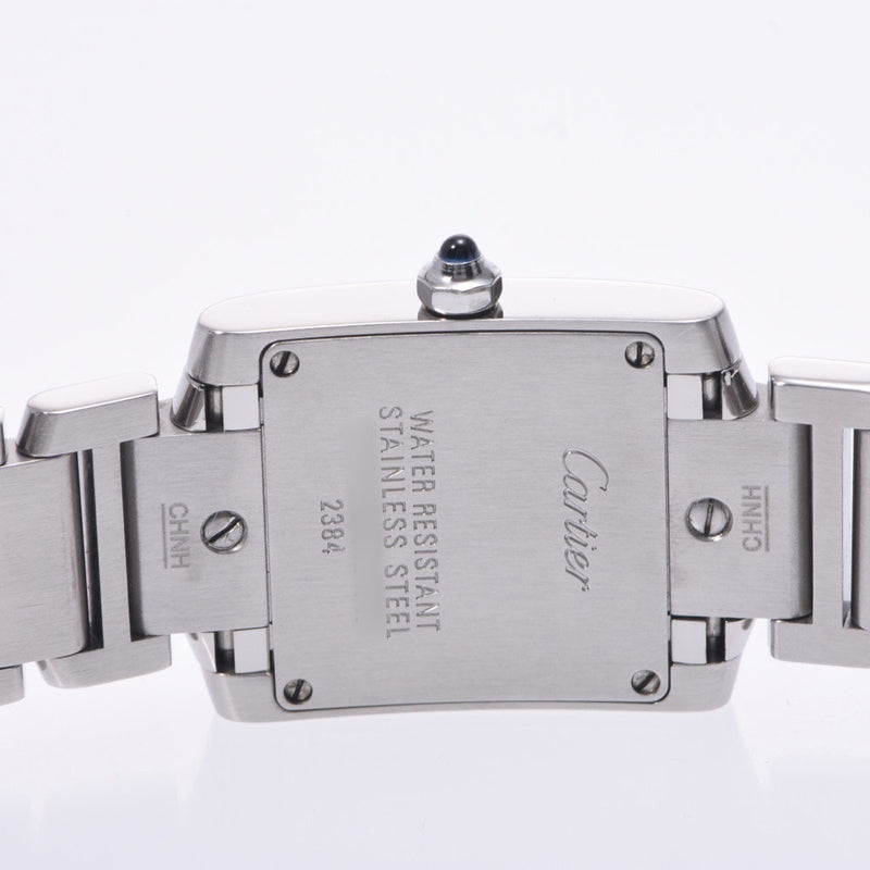 CARTIER CARTIAR TANKFRANÇASESM2384女士SS WATH QUARTZ象牙色字符A-and排名使用Sinkjo