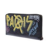 BALENCIAGA Valenciaga Graffiti Round Fastener Long Wallet Black / Multicolor 253036 Unisex Curf Long Wallet B Rank Used Sinkjo