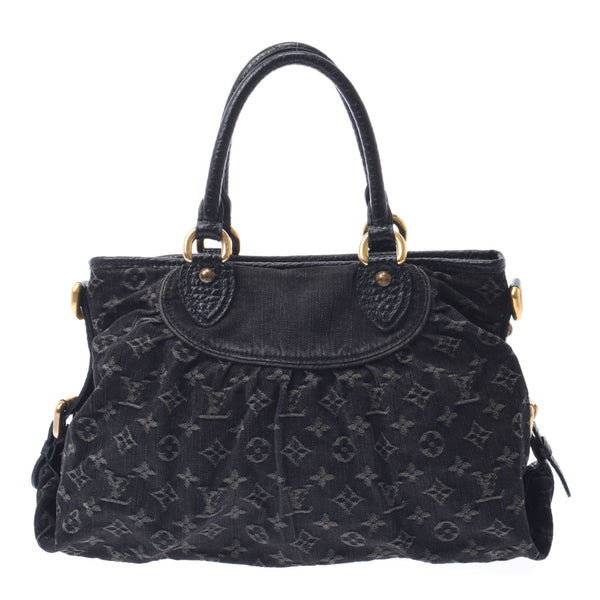 LOUIS VUITTON ルイヴィトン モノグラムデニム ネオカビィ MM 2WAYバッグ 黒 M95351 ユニセックス モノグラムデニム ハンドバッグ ABランク 中古 銀蔵