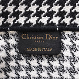 Christian Dior Christian Dior Book Tote Bag Small Hound Toth Embroidery White / Black Women's Canvas Handbag A-Rank Used Sinkjo