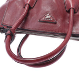 PRADA Prada 2way bag Dark Red Silver Bracket B2625M Ladies Curf Handbag B Rank Used Silgrin