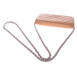 Chanel Chanel Matrasse Beige Silver Flockwise Enamel Chain Wallet B Rank Used Silgrin