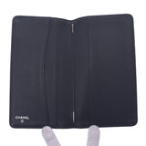 Chanel Chanel Matrasse Coco Mark Black Silver Fitting Unisex Enamel Handbook Cover AB Rank Used Sinkjo