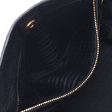 Prada Prada 2way袋黑色金支架女士皮革手袋B排名使用水池