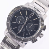 BVLGARI Bulgari Burgari Burgari 41 Chronograph Back Skin BB41BSSDCH Men's SS Watch Automatic Curved Black Table A-Rank Used Sinkjo