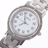 【Summer Selection Clock】 Hermes Hermes Clipper CL4.210 Women SS Watch Quartz White Flight A Rank Used Silgrin