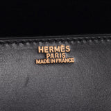 HERMES エルメス ドラッグ27 黒 ゴールド金具 □E刻印(2001年頃) ユニセックス BOXカーフ ハンドバッグ ABランク 中古 銀蔵