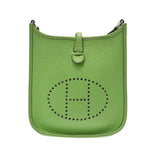 Hermes Hermes Evelin TPM Apple Green Silver Fittings□G刻（2003年左右）女士Triyo Clomance单肩包B等级使用Silgrin