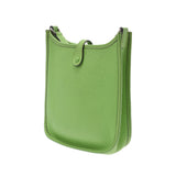 Hermes Hermes Evelin TPM Apple Green Silver Fittings□G刻（2003年左右）女士Triyo Clomance单肩包B等级使用Silgrin