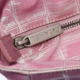Chanel Chanel中型标签线手提包GM粉红色女式尼龙皮包包B排名使用水池