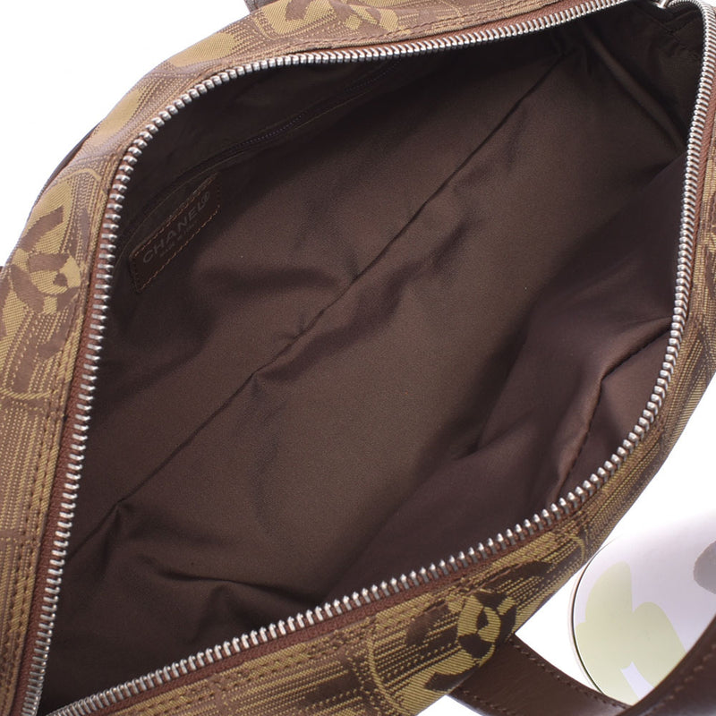 CHANEL Chanel Nuto Label Line Miniboston Khaki Women's Nylon / Leather Handbags AB Rank Used Sinkjo