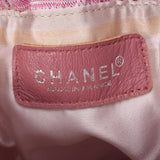 Chanel Chanel Nute Label Line Drawstring Pink Women Nylon Pouch AB Rank Used Silgrin