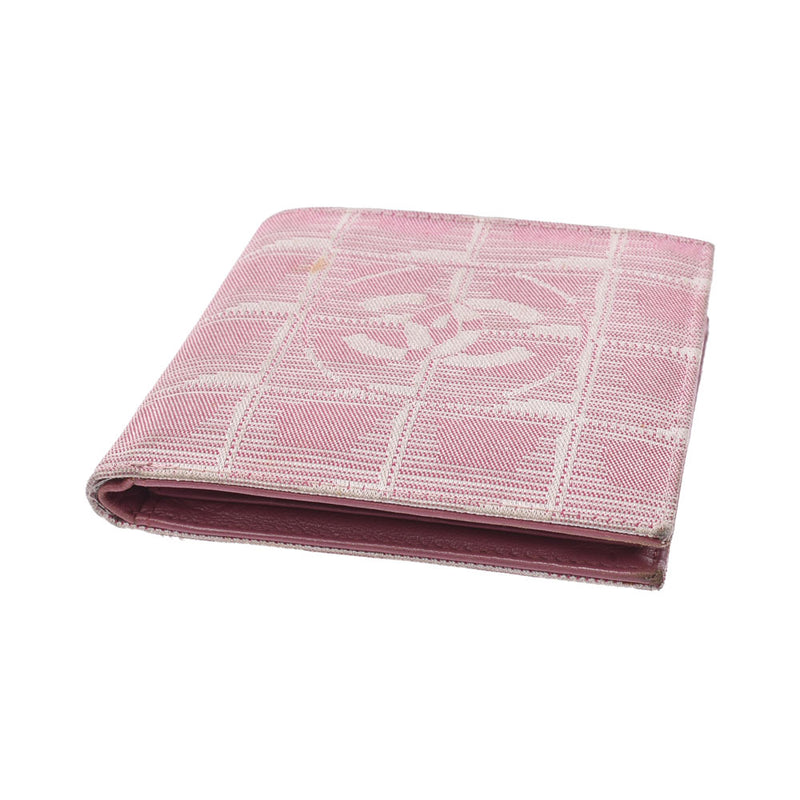 CHANEL(シャネル) 二つ折財布 ニュートラベルライン ピンク