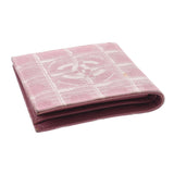 Chanel Chanel Nute Label Line Pink Women's Nylon / Leather Two Folded Wallets B Rank Used Sinkjo