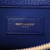圣劳伦特阳光Laurent Muse Tu 2way包蓝金支架313499女性卷曲帆布手袋用载水池排名