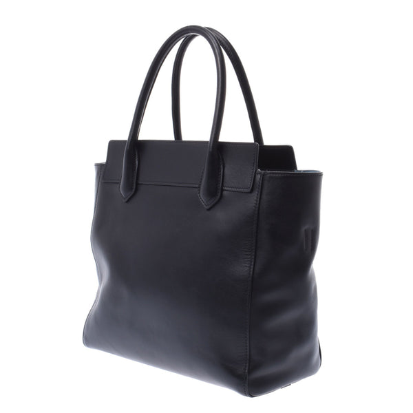 PRADA Prada Etiki 2WAY Black Silver Bracket Women's Curf Handbags AB Rank Used Silgrin