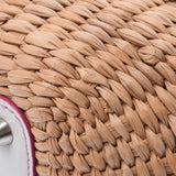 COACH Coach Bag Bag White 4443 Women's Straw / Leather Handbag B Rank Used Sinkjo