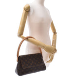 LOUIS VUITTON Louis Vuitton monogram mini-looping brown M51147 Lady's monogram canvas one shoulder bag B rank used silver storehouse