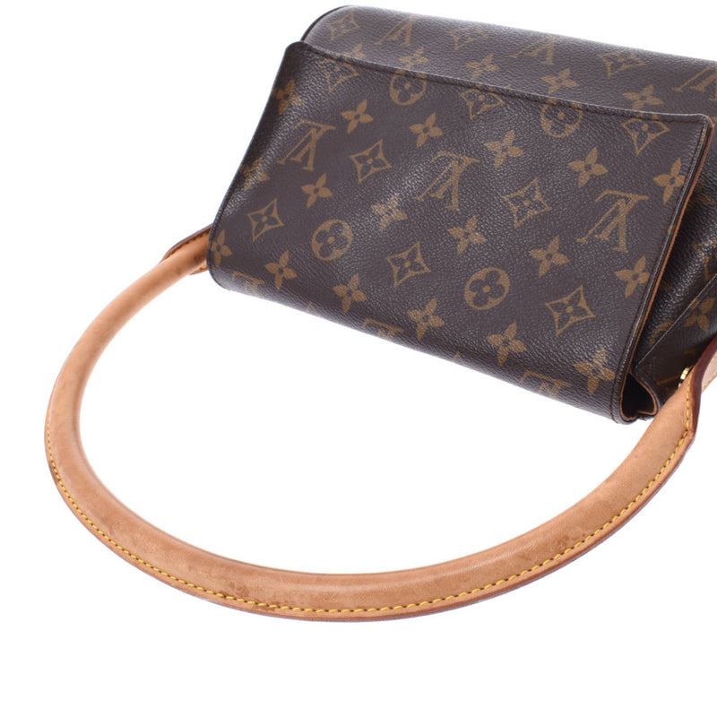 LOUIS VUITTON Louis Vuitton monogram mini-looping brown M51147 Lady's monogram canvas one shoulder bag B rank used silver storehouse