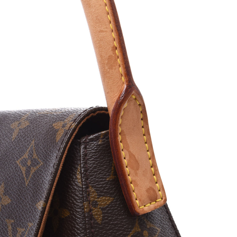 LOUIS VUITTON Louis Vuitton monogram mini-looping brown M51147 Lady's monogram canvas one shoulder bag B rank used silver storehouse