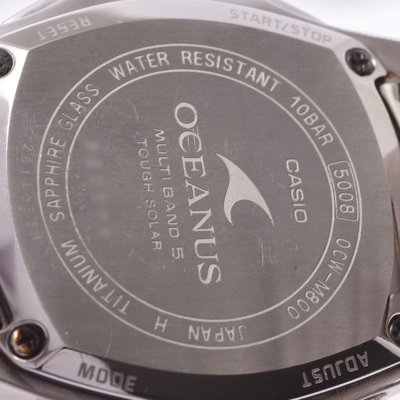 Casio Casio ocianas topt saorler ocw-m800男士钛手表太阳能电台波浪时钟黑色桌子ab排名使用水池