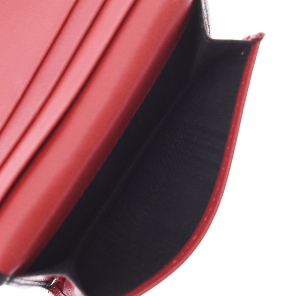 フェラガモガンチーニ 黒/赤 ユニセックス カードケース Salvatore