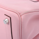 Hermes Hermes Burkin 25 Rose Sakura Silver Bracket X Engraving (around 2016) Women's Swift Handbags AB Rank Used Silgrin