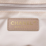 Chanel Chanel中型标签线手机MM米色男女通用尼龙/皮革手提包袋AB排名使用SILGRIN