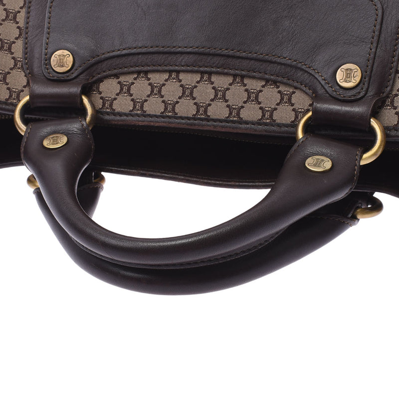 Celine Celine boogie bag Macadamia women's Jacquard / leather handbags ab