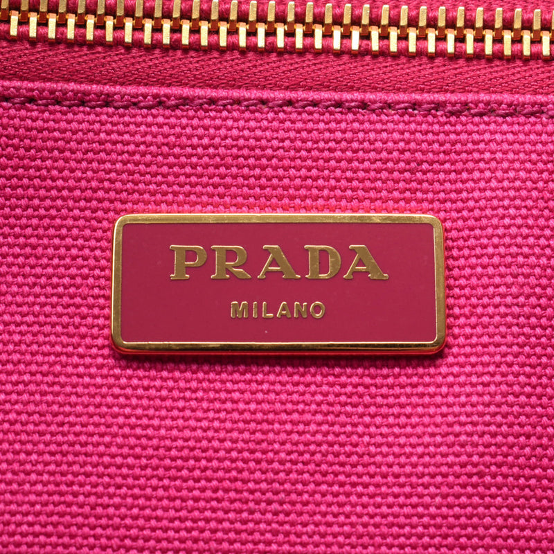 PRADA プラダ カナパ ピンク BN1877 レディース キャンバス トートバッグ Bランク 中古 銀蔵