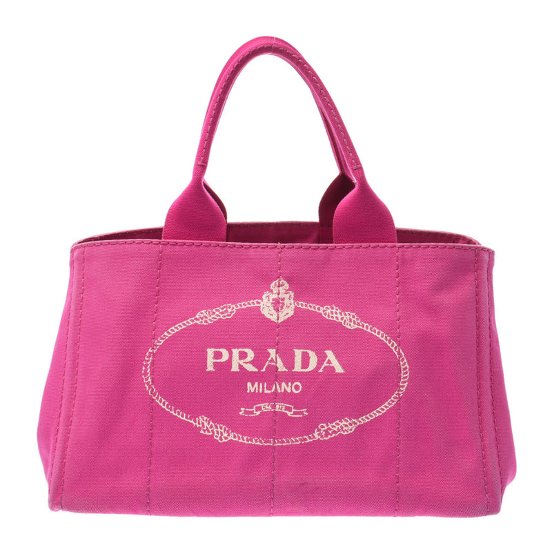 PRADA プラダ カナパ ピンク BN1877 レディース キャンバス トートバッグ Bランク 中古 銀蔵