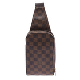 LOUIS VUITTON Louis Vuitton Damier Jeronimos Body Bag Brown N51994 Unisex Damier Canvas Shoulder Bag AB Rank Used Ginzo