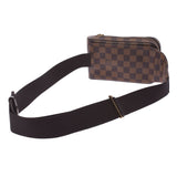 LOUIS VUITTON Louis Vuitton Damier Jeronimos Body Bag Brown N51994 Unisex Damier Canvas Shoulder Bag AB Rank Used Ginzo