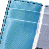 DOLCE GABBANA Dolce & Gabbana Blue / Gray / Black Unisex Leather Card Case B Rank Used Sinkjo