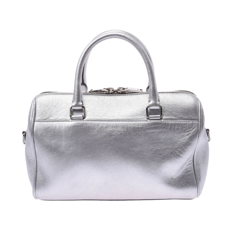 Saint Laurent Sun Laurent Baby Duffel 2way Bag Silver Women's Curf Handbags AB Rank Used Sinkjo
