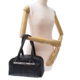 Chanel Chanel Chocoover Shoulder Bag Black Silver Fittings Ladies Caviar Skin Handbags AB Rank Used Sinkjo