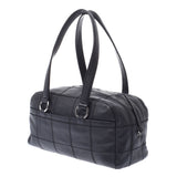 Chanel Chanel Chocoover Shoulder Bag Black Silver Fittings Ladies Caviar Skin Handbags AB Rank Used Sinkjo