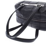 Chanel Chanel Chocoover Shoulder Bag Black Silver Fittings Ladies Caviar Skin Handbags AB Rank Used Sinkjo