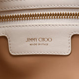 JIMMY CHOO ジミーチュウ チェーンフリンジ 白 ゴールド金具 レディース レザー セミショルダーバッグ ABランク 中古 銀蔵