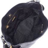 PRADA Prada One Shoulder Bag Black Gold Bracket Ladies Leather Type Pushed Semi-Shoulder Bag B Rank Used Silgrin