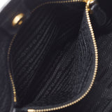 PRADA Prada One Shoulder Bag Black Gold Bracket Ladies Leather Type Pushed Semi-Shoulder Bag B Rank Used Silgrin