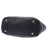 PRADA Prada One Shoulder Bag Black Gold Bracket Ladies Leather Type Pushed Semi-Shoulder Bag B Rank Used Silgrin