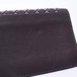 Bottega Veneta interlace chart business card Gree / Purple Unisex lambskin card case ab