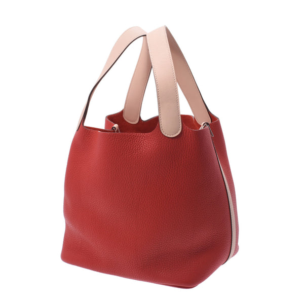 Hermes Picotin lock mm touch Rouge tomatoes / Rosemary