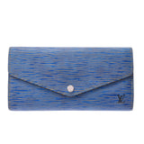 Louis Vuitton EPI denim Porter foie Sarah blue m61649 Unisex epiece Long Wallet B