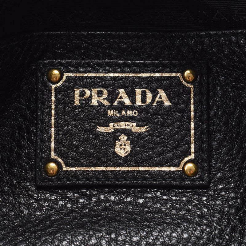 PRADA プラダ 2WAYトートバッグ 黒 BR4992 レディース レザー型押し ハンドバッグ Aランク 中古 銀蔵