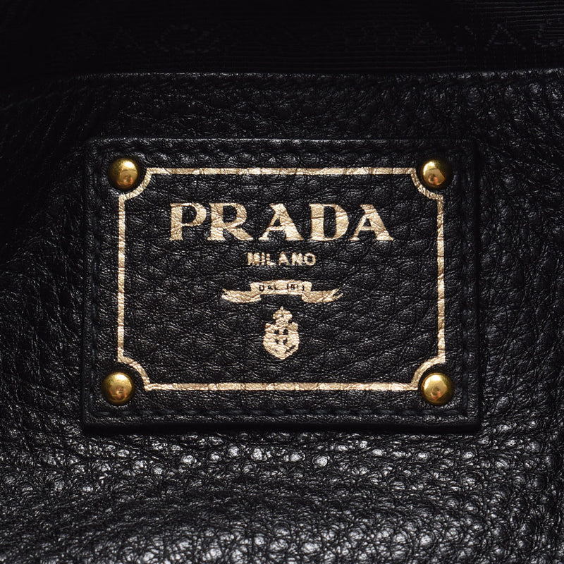 PRADA Prada 2WAY Tote Bag Black BR4992 Ladies Leather Push Handbag A-Rank Used Sinkjo