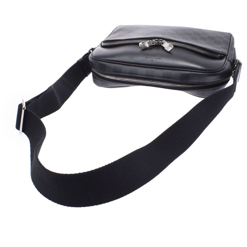 LOUIS VUITTON ルイヴィトン ダミエ グラフィット デイトンPM 黒/グレー N41408 メンズ ダミエグラフィットキャンバス ショルダーバッグ Aランク 中古 銀蔵